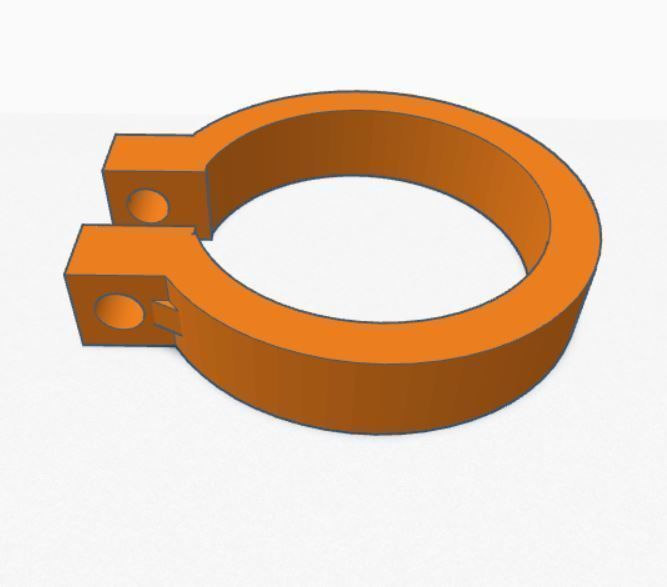 Clamp orange ring Free 3D model_1