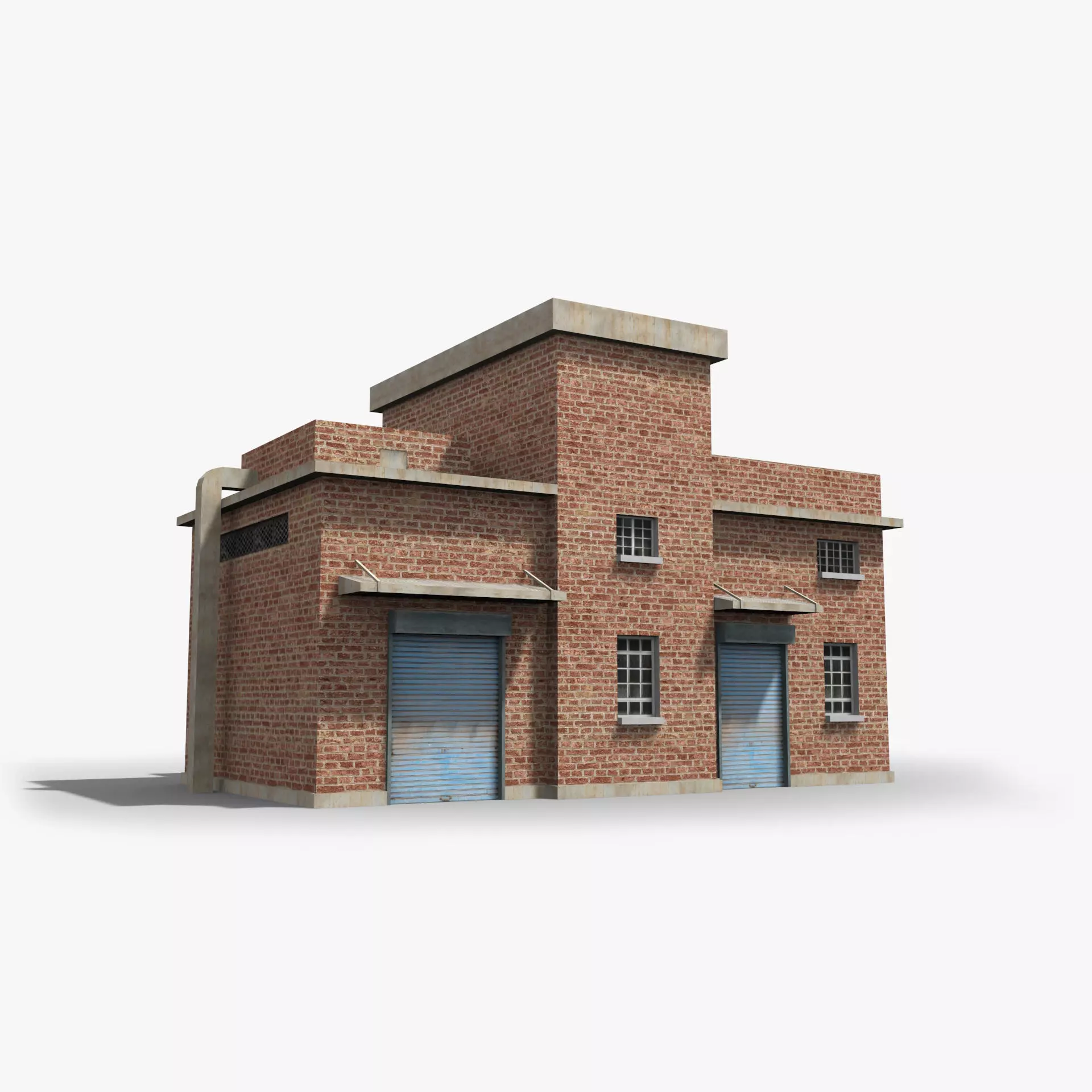 Factory xx11 Low-poly 3D model_0