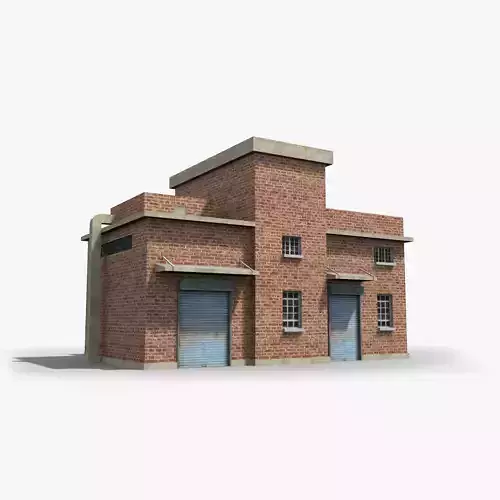 Factory xx11 Low-poly 3D model