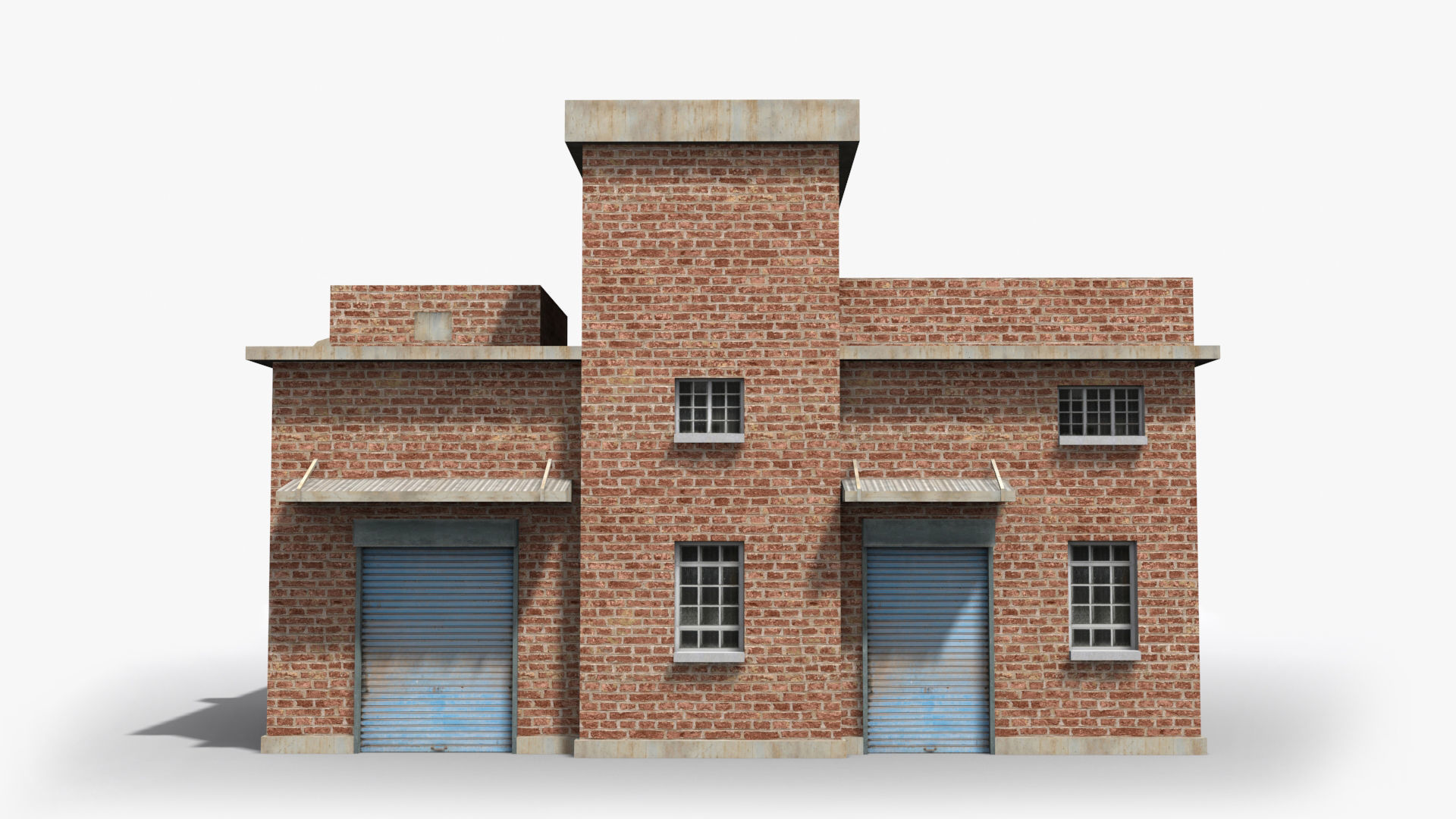 Factory xx11 Low-poly 3D model_1