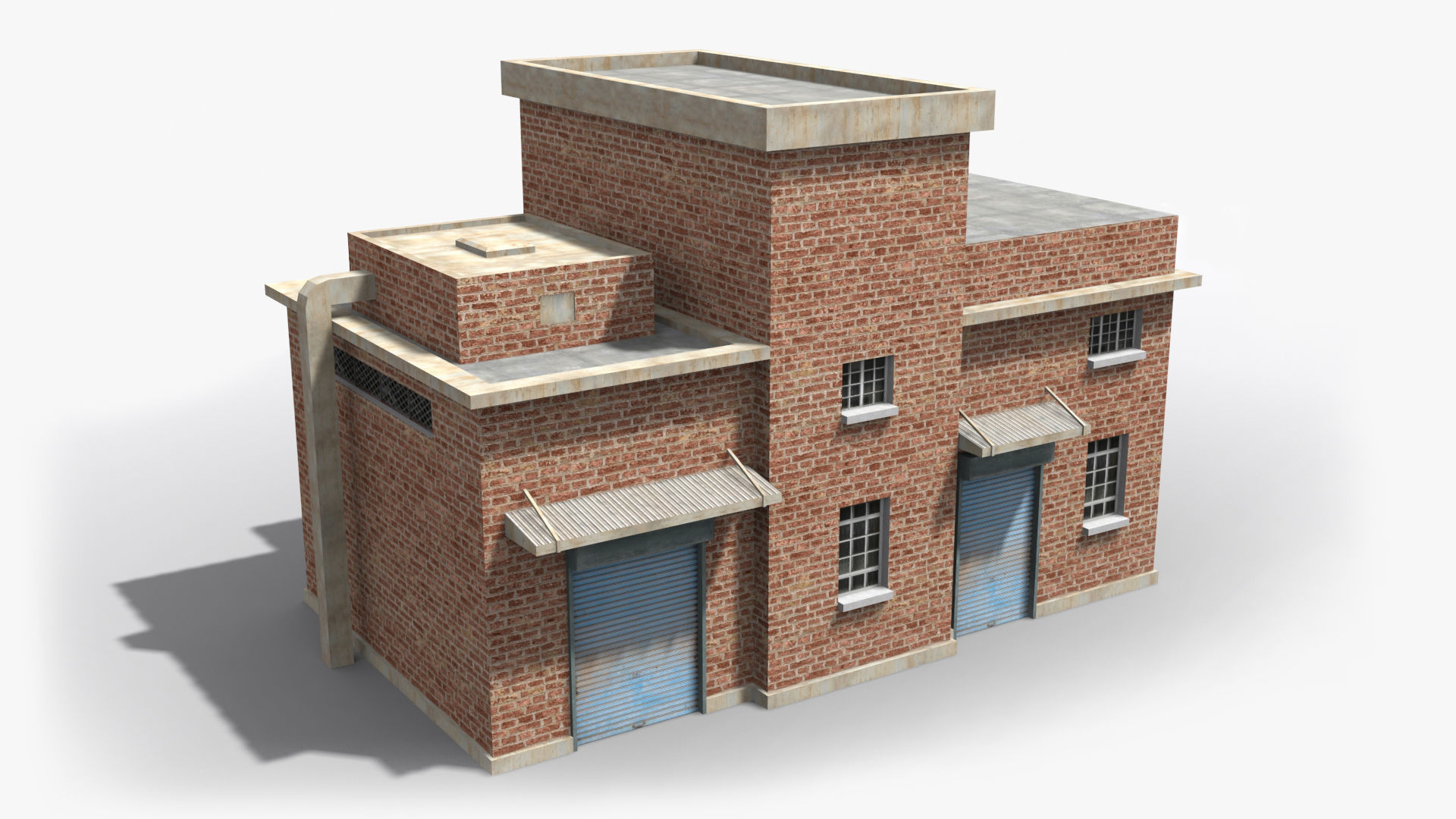 Factory xx11 Low-poly 3D model_3