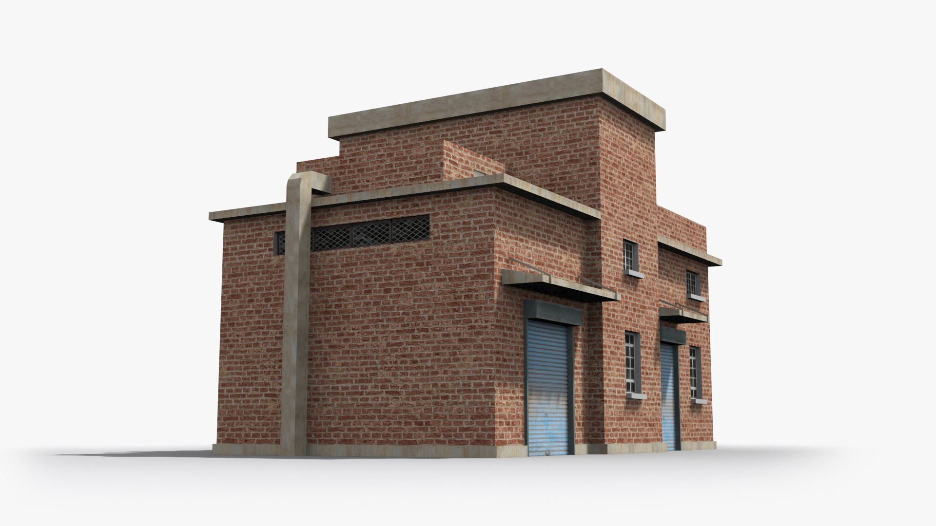 Factory xx11 Low-poly 3D model_4