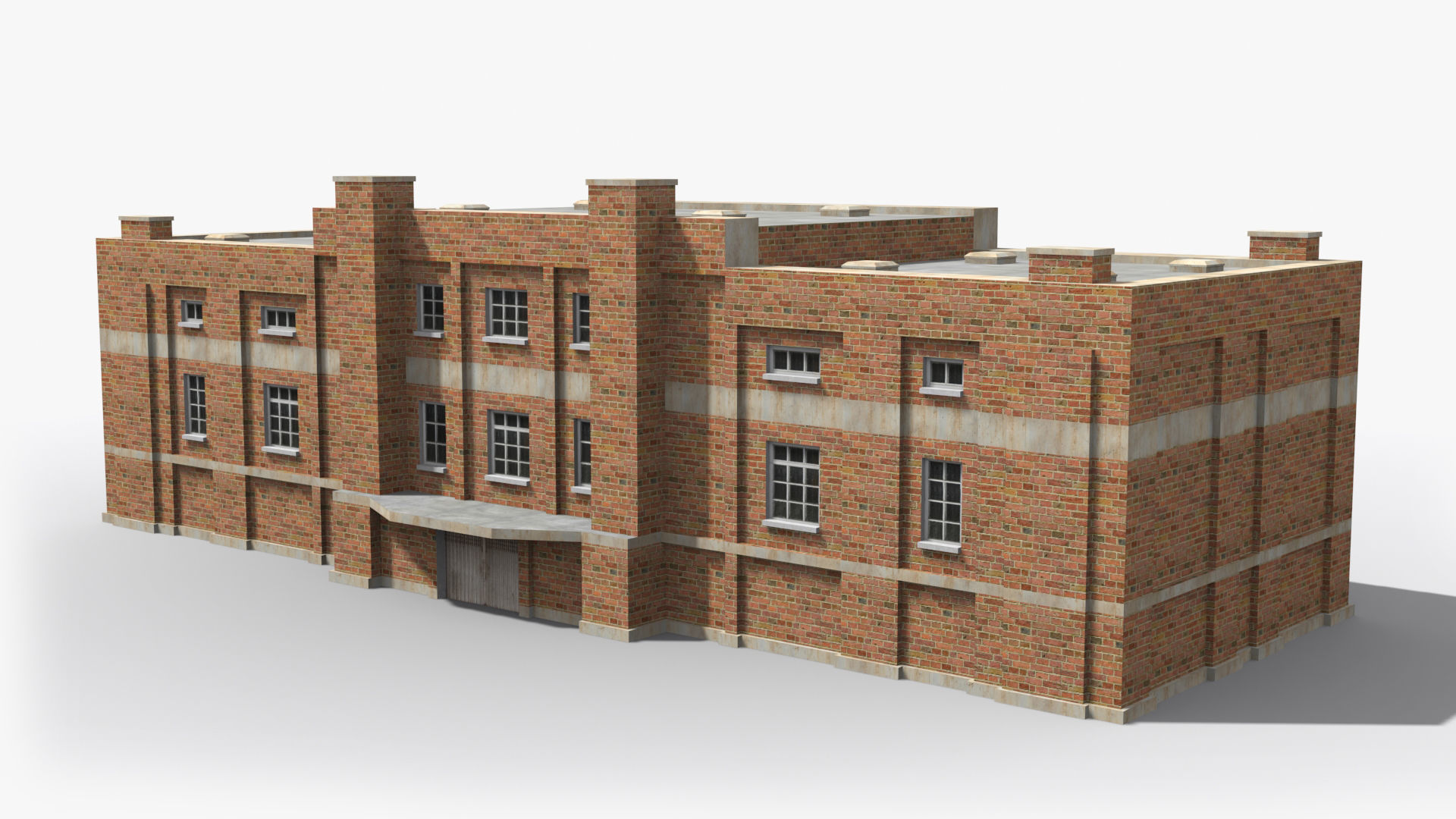 Factory xx12 Low-poly 3D model_4