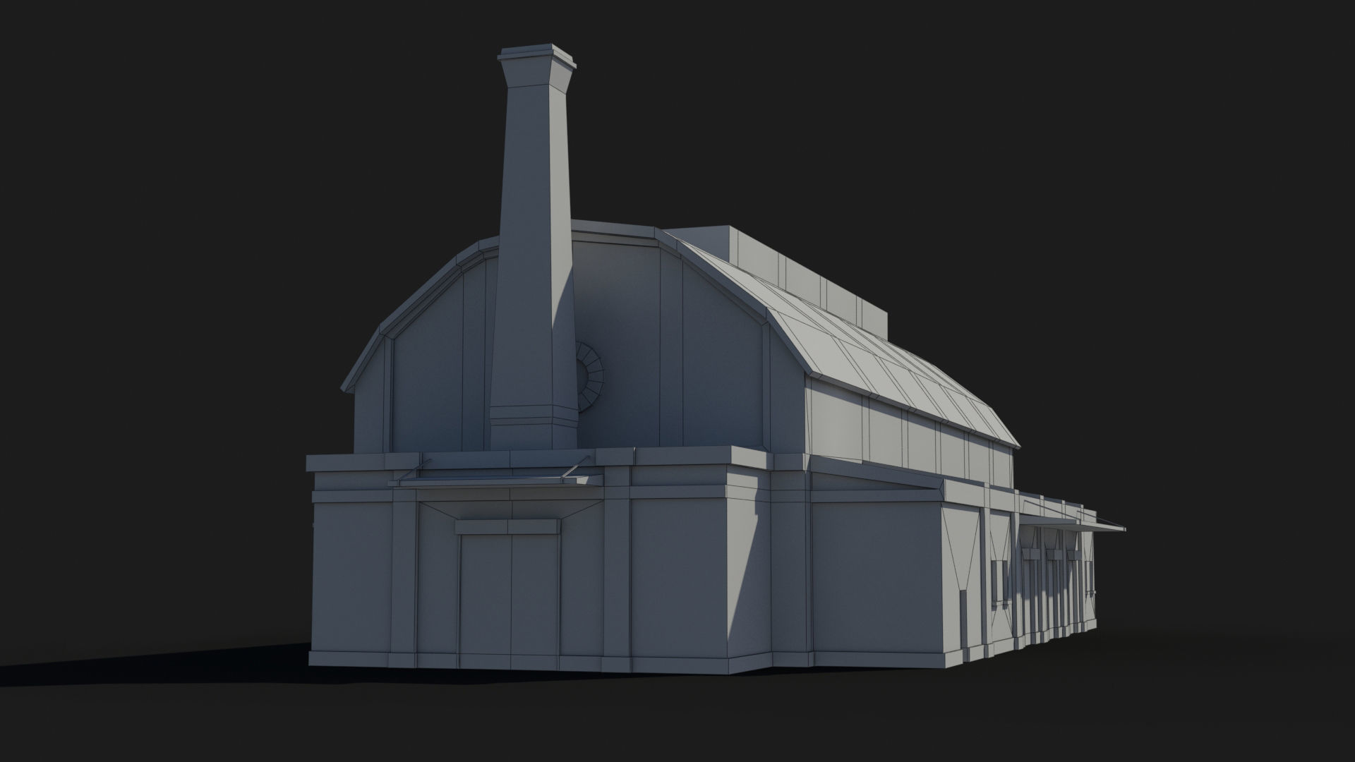 Factory xx14 Low-poly 3D model_9