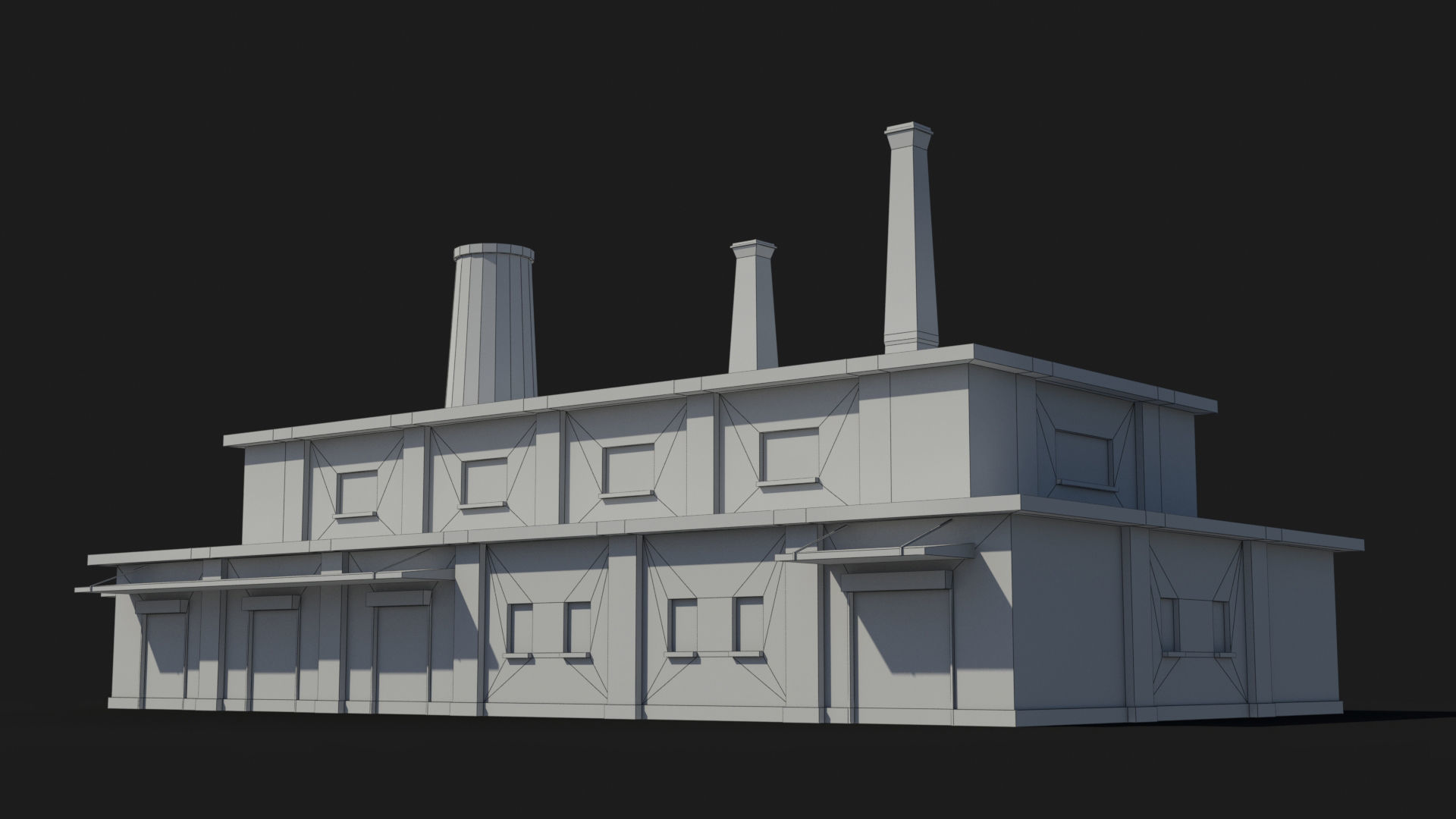 Factory xx16 Low-poly 3D model_7