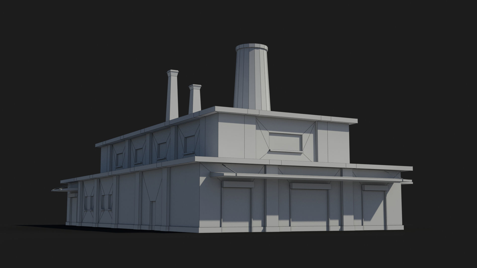 Factory xx16 Low-poly 3D model_11