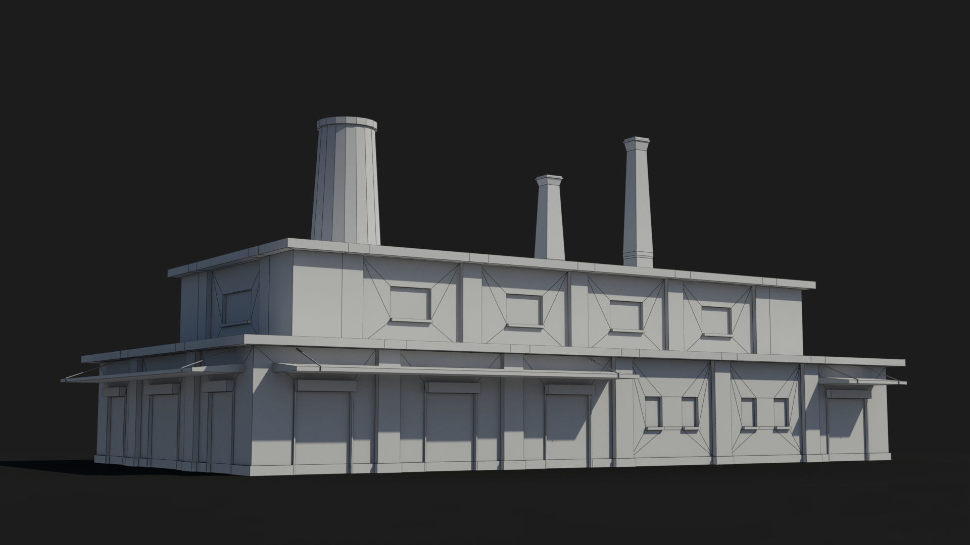 Factory xx16 Low-poly 3D model_9