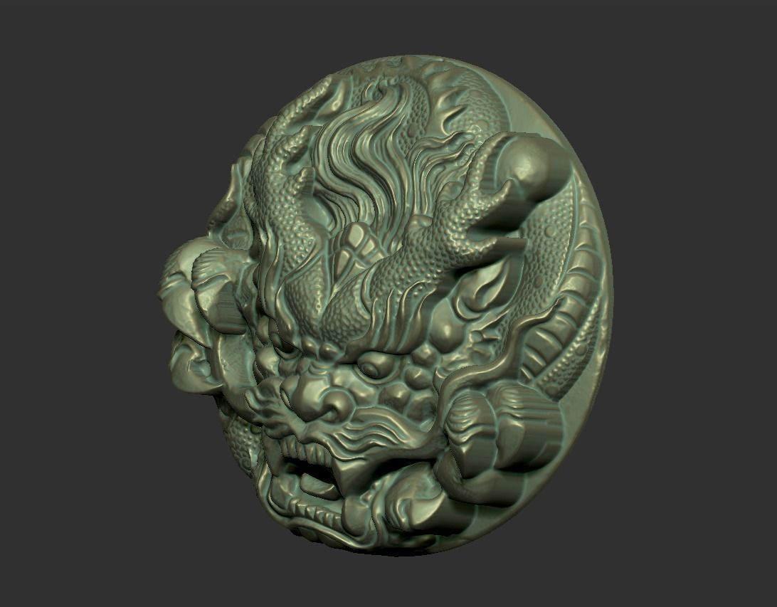 angry dragon 3D print model_3