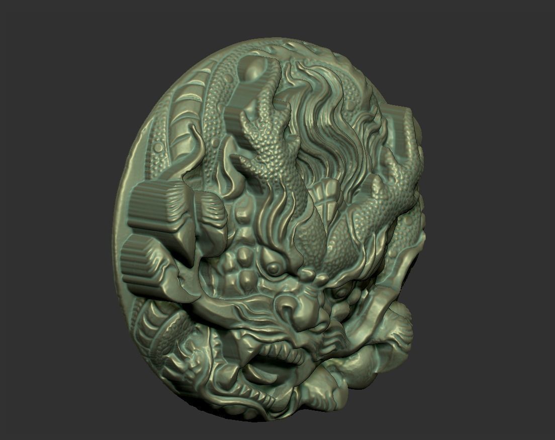 angry dragon 3D print model_4