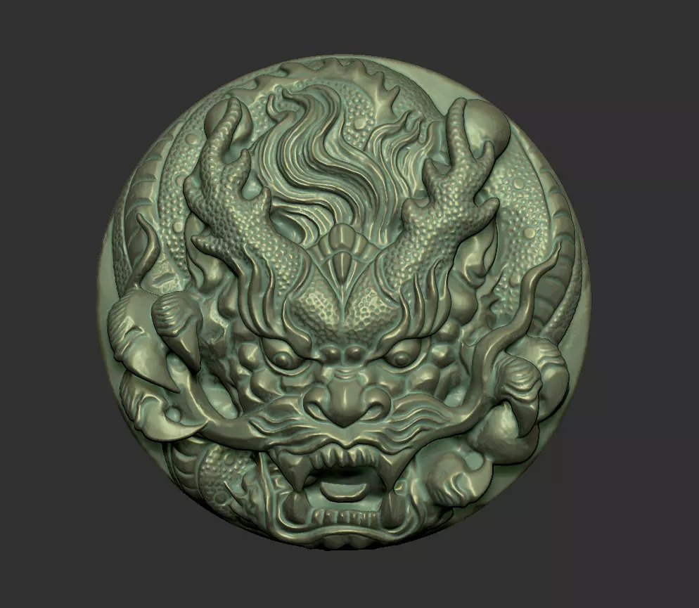 angry dragon 3D print model_0