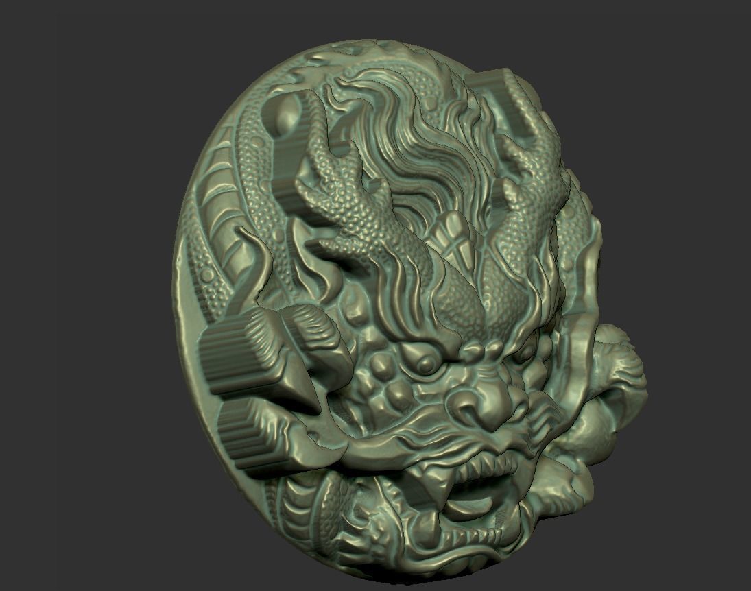 angry dragon 3D print model_5