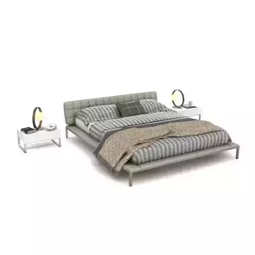 Modern Bedroom Set Bed Night Table
