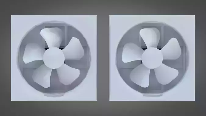 Exhaust Fan Low-poly 3D model