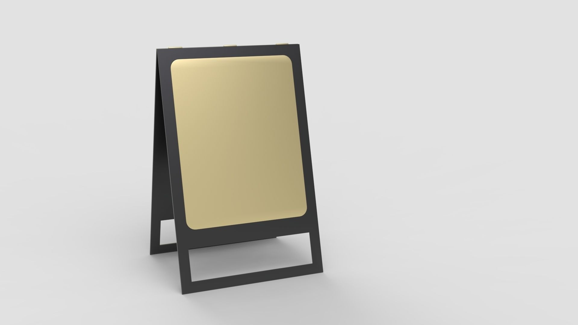 Pavement Sign Board 3D model_4