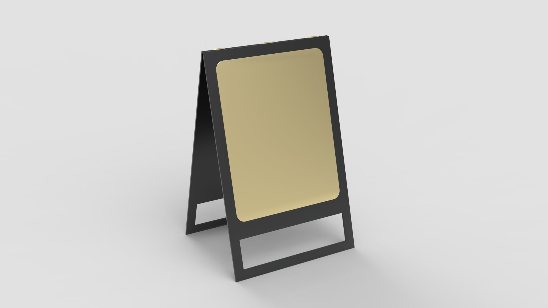 Pavement Sign Board 3D model_2