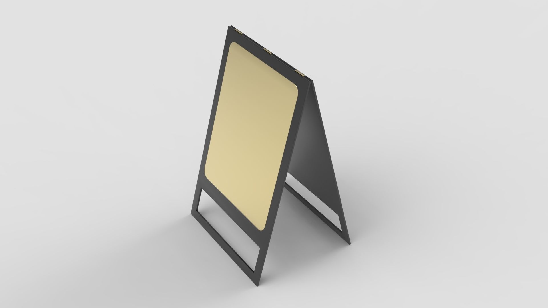 Pavement Sign Board 3D model_3