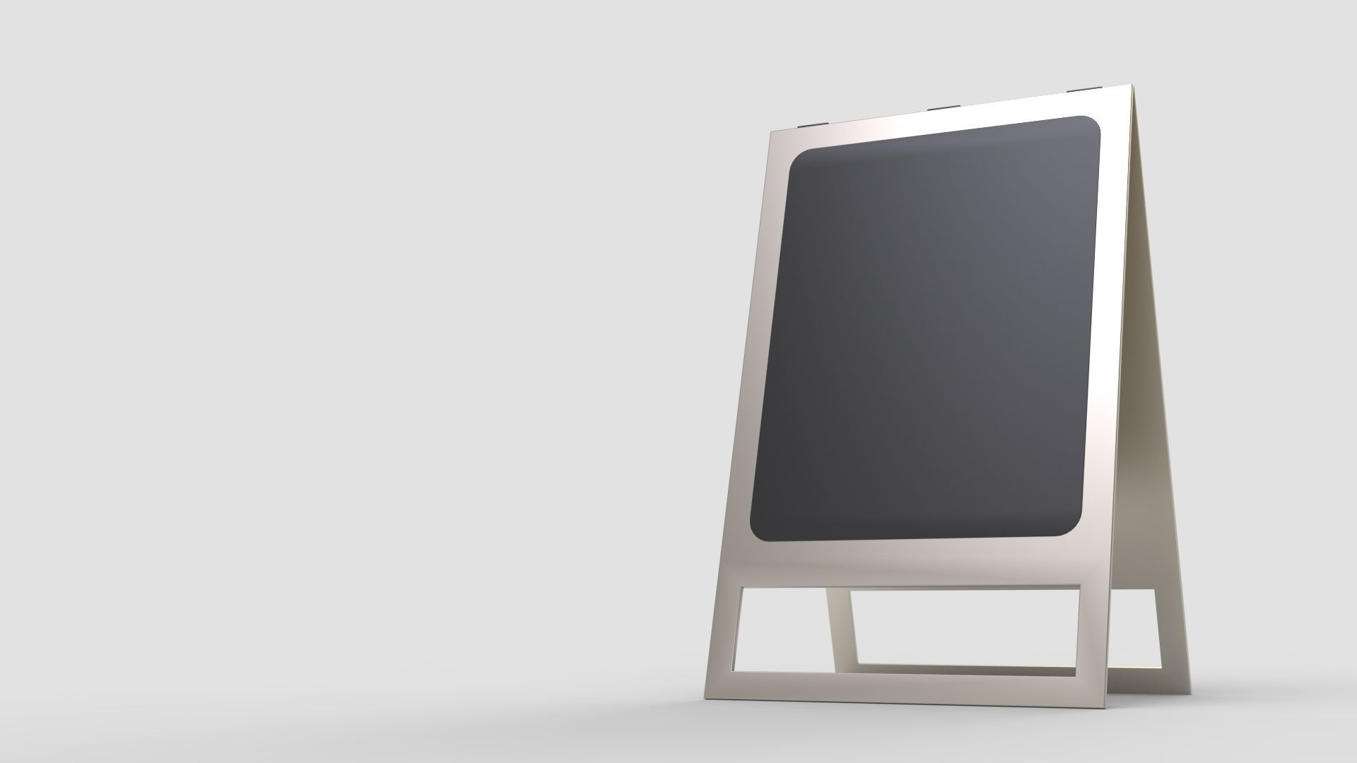 Pavement Sign Board 3D model_1