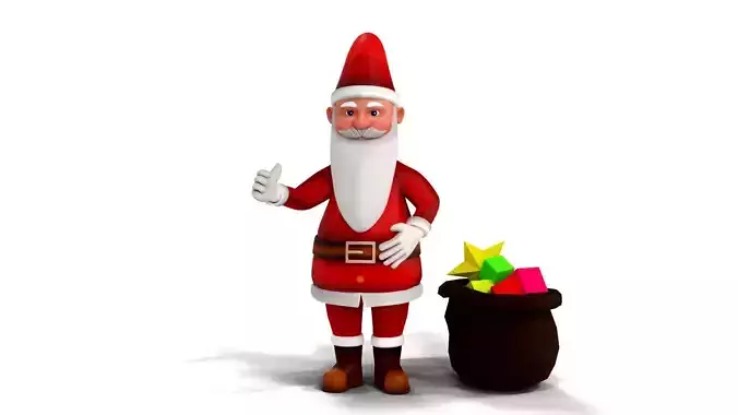 Cartoon Santa Claus with unity package