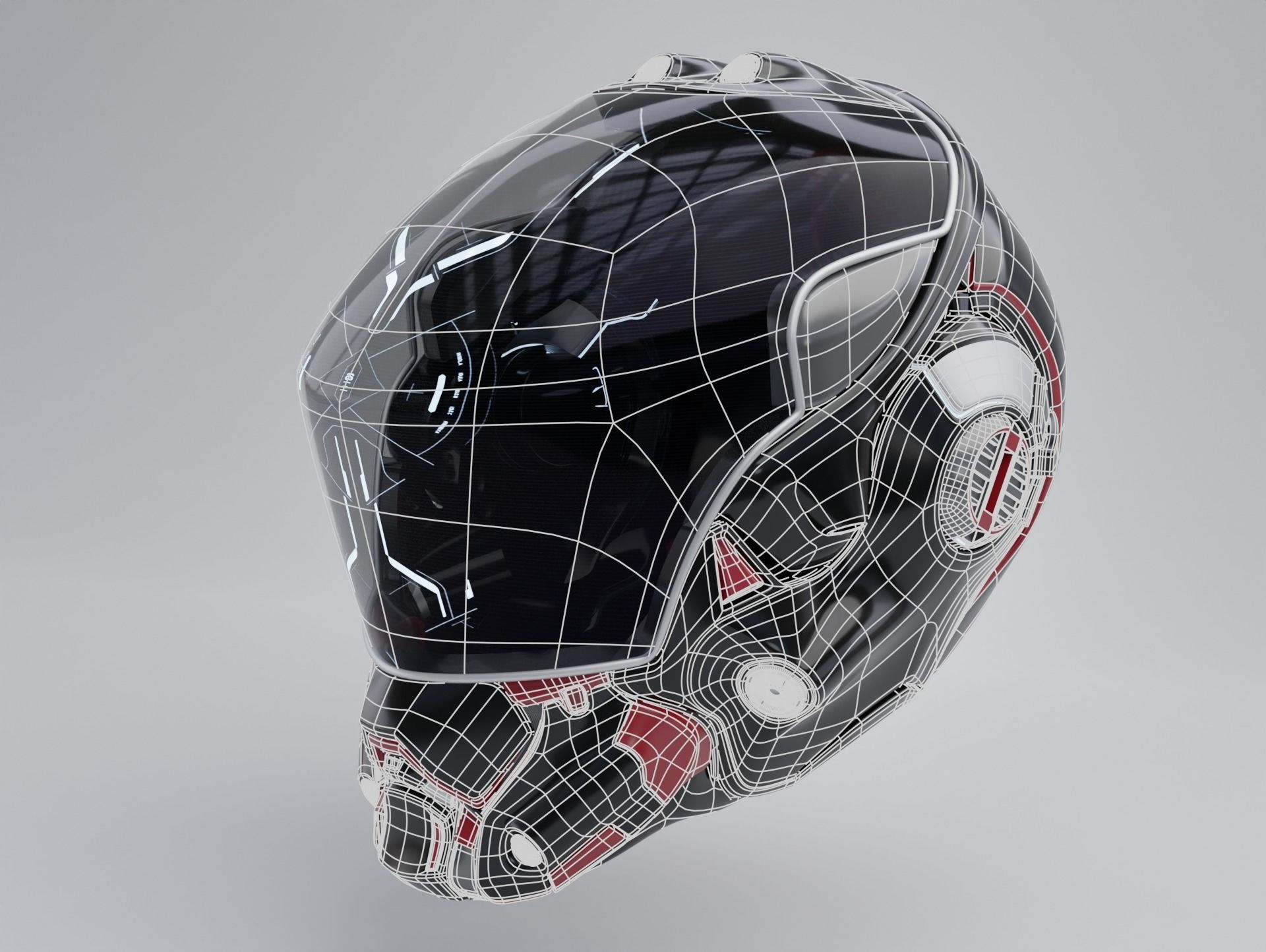 scifi helmet 3D model_7