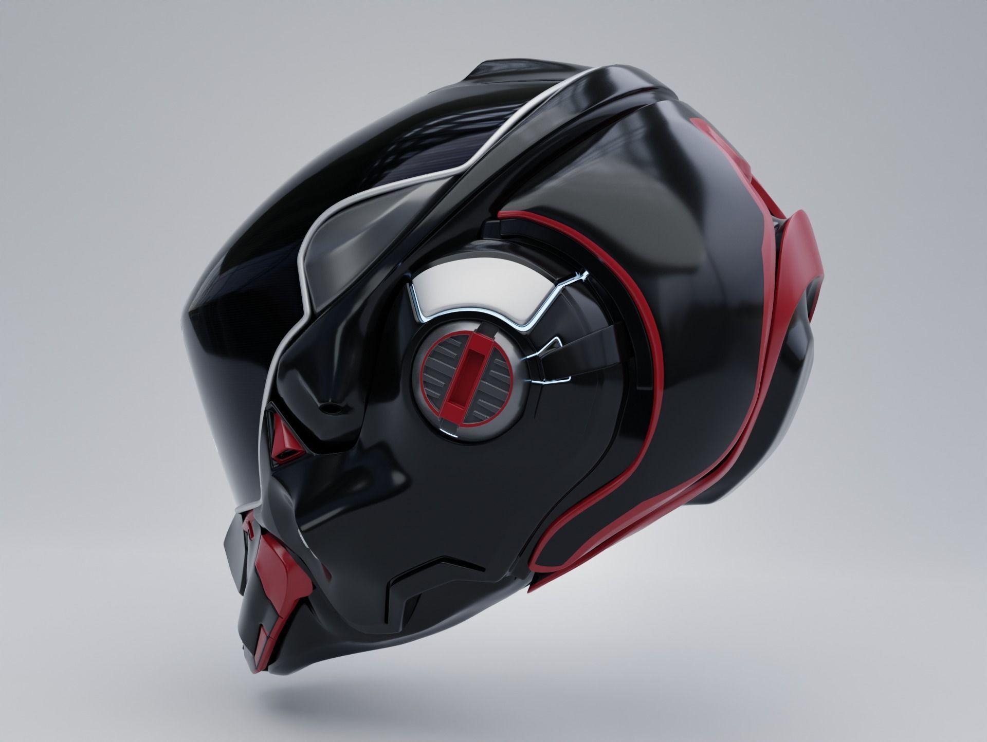 scifi helmet 3D model_4