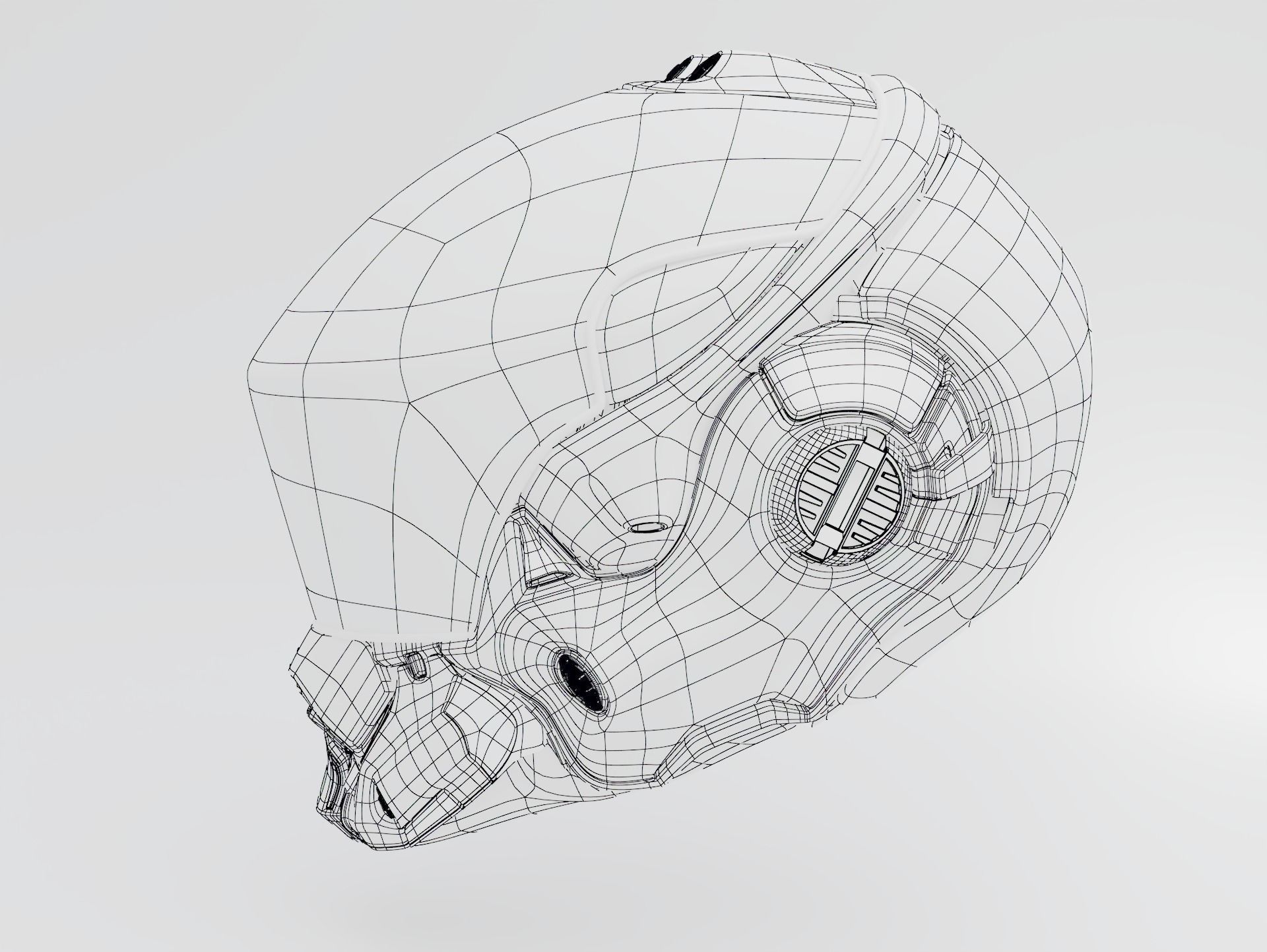 scifi helmet 3D model_8