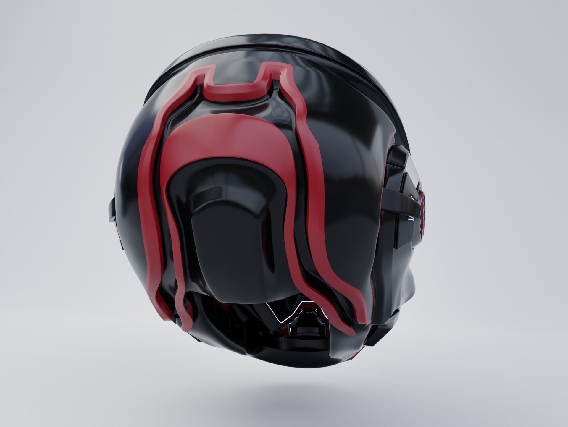 scifi helmet 3D model_3