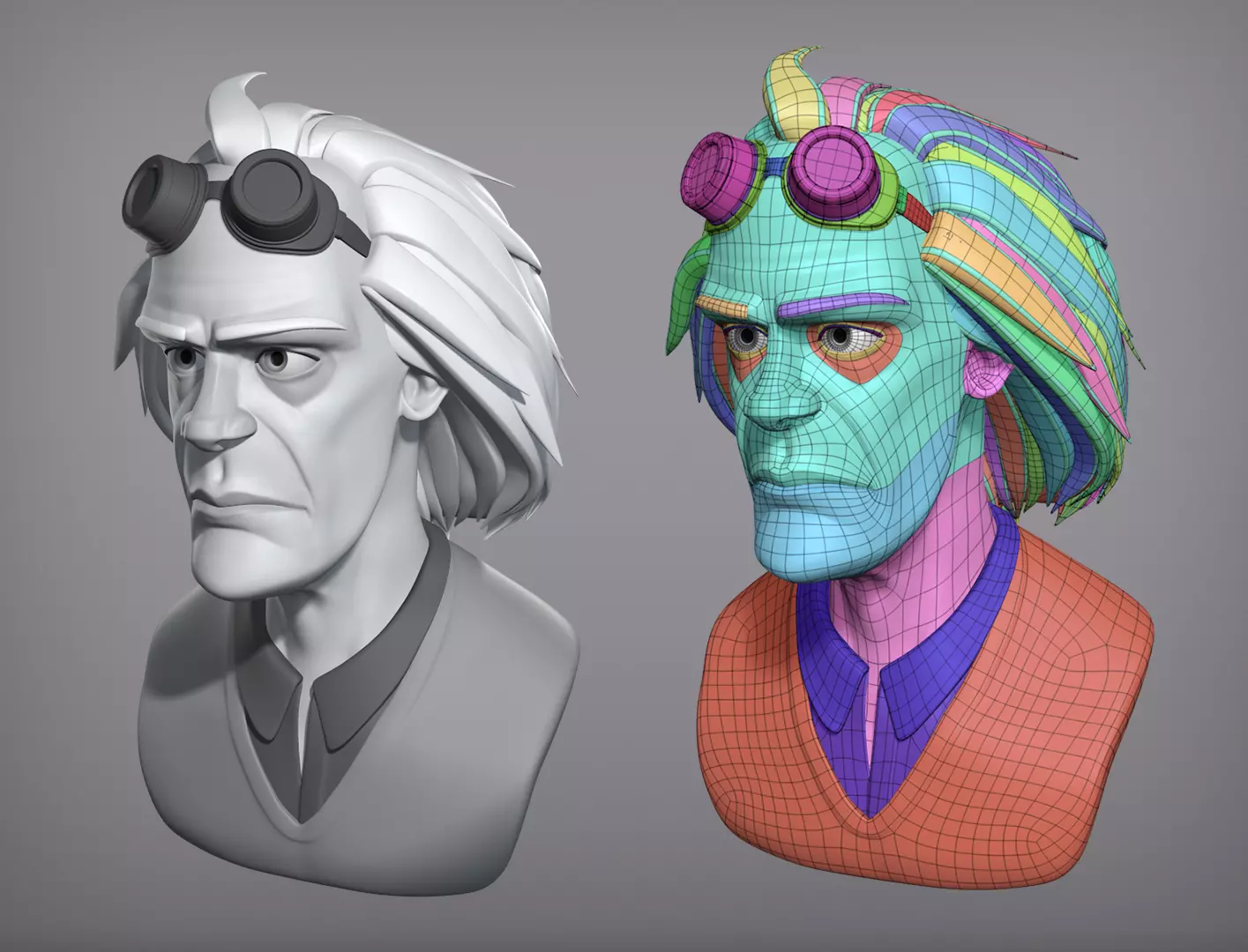 Cartoon male character Christopher base mesh 3D model_0