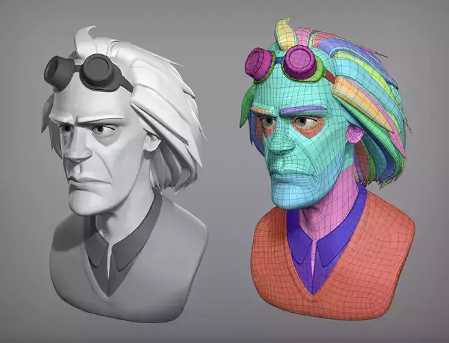 Cartoon male character Christopher base mesh 3D model