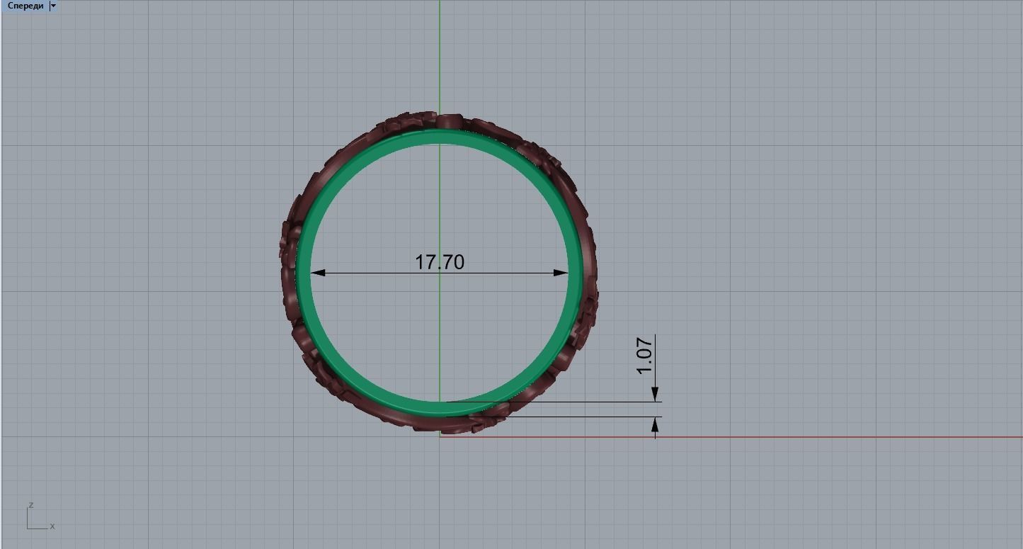 Ring with pattern 3D print model_6