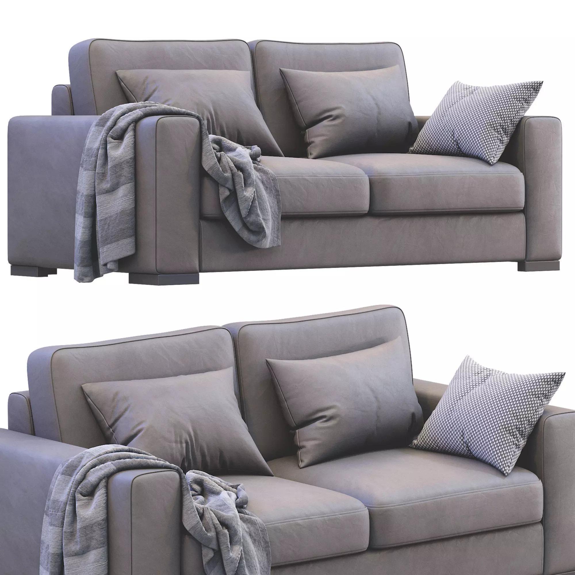 Sofa Orion leather 3D model_0