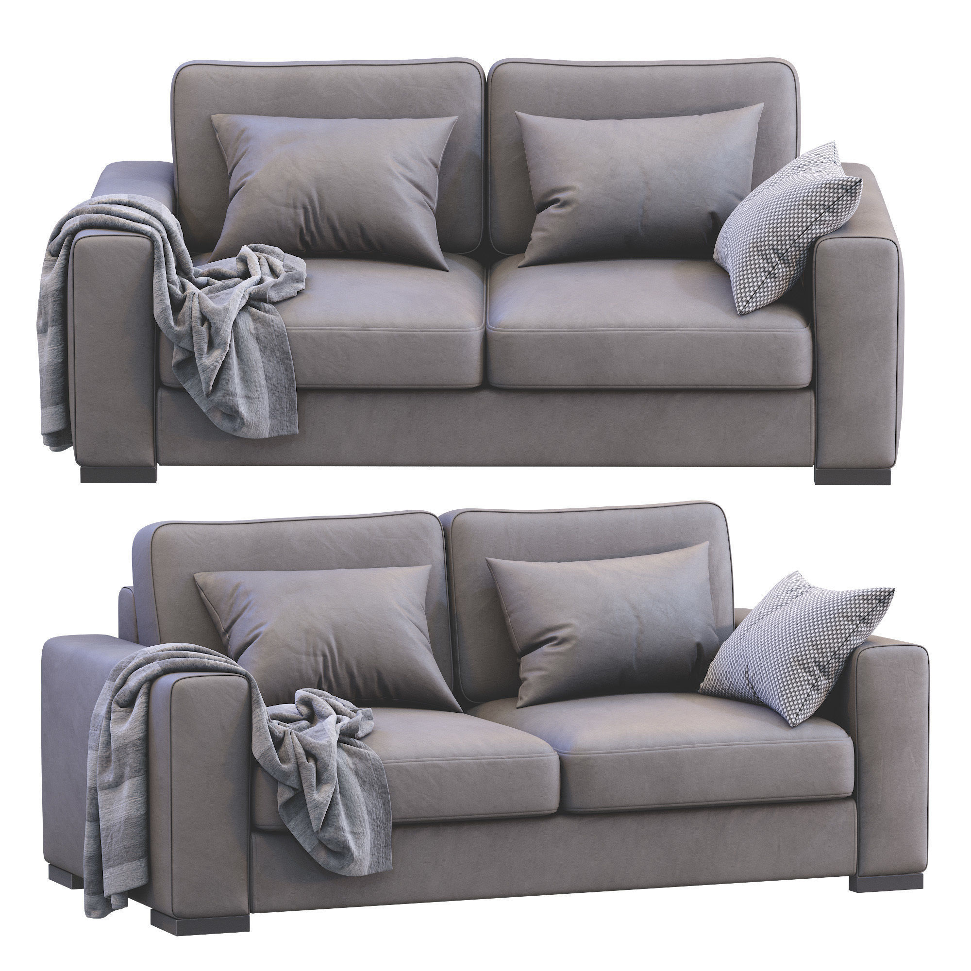 Sofa Orion leather 3D model_4