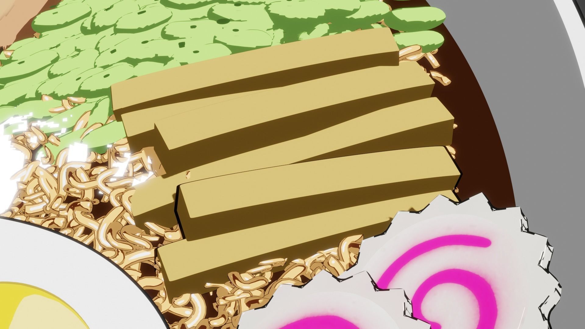 Naruto style Ichiraku Ramen -Anime Type Shading- Low-poly 3D model_3