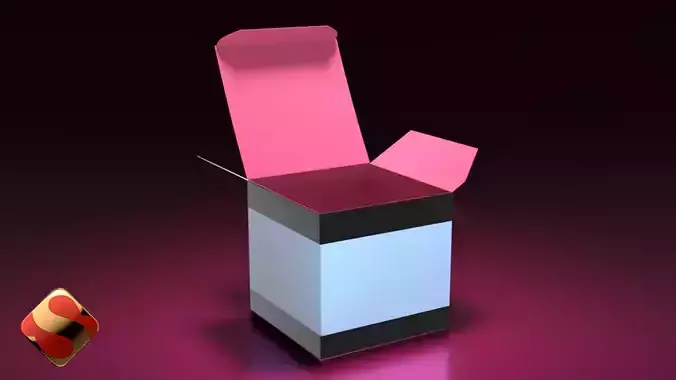 Creme Jar Box v001 3D model