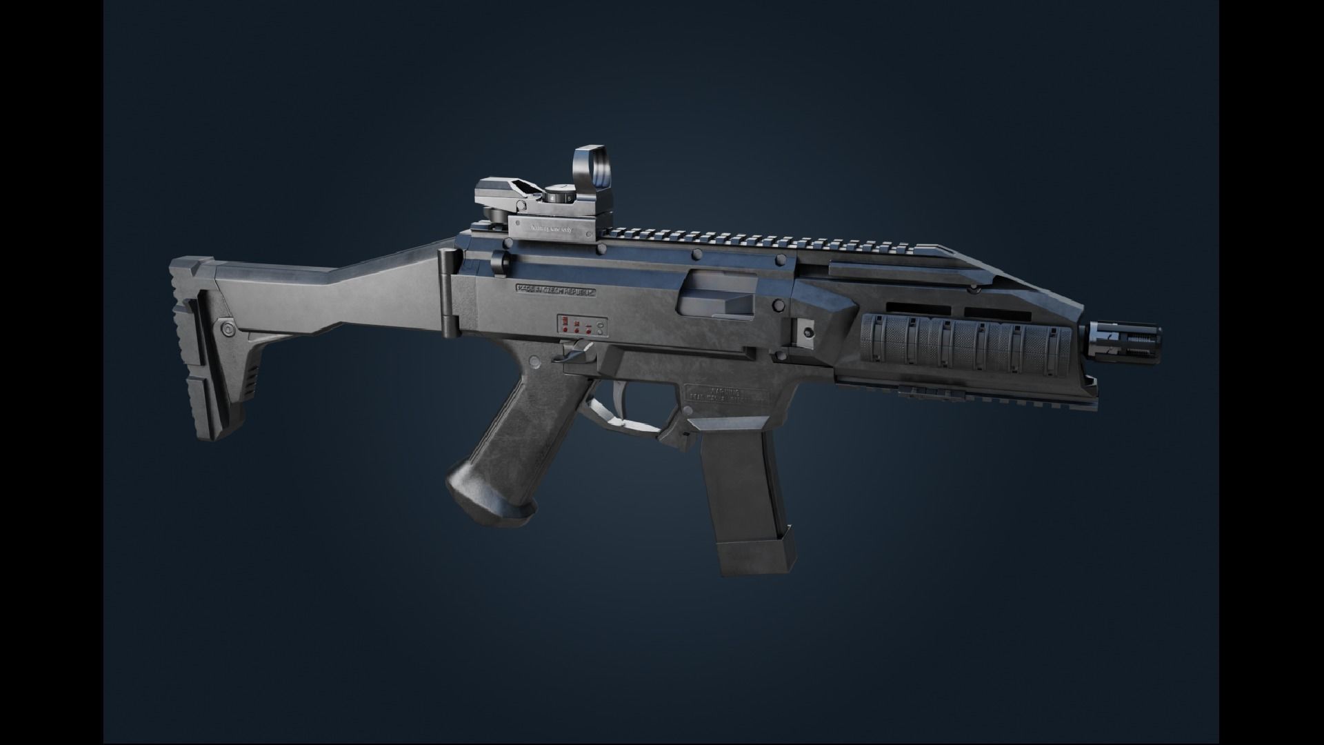 4 Weapon set - 2-AR PISTOL Sniper 3D model_2