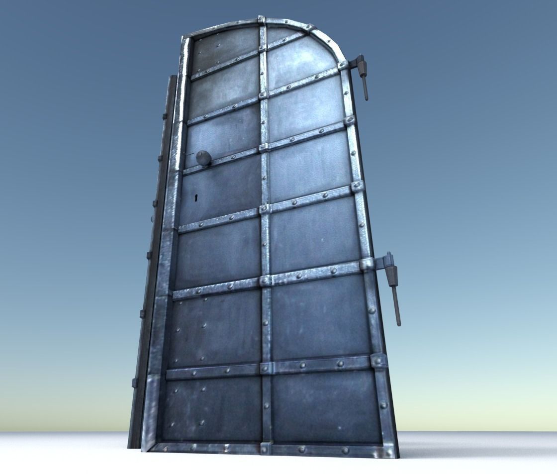 Basement Door Low-poly 3D model_6