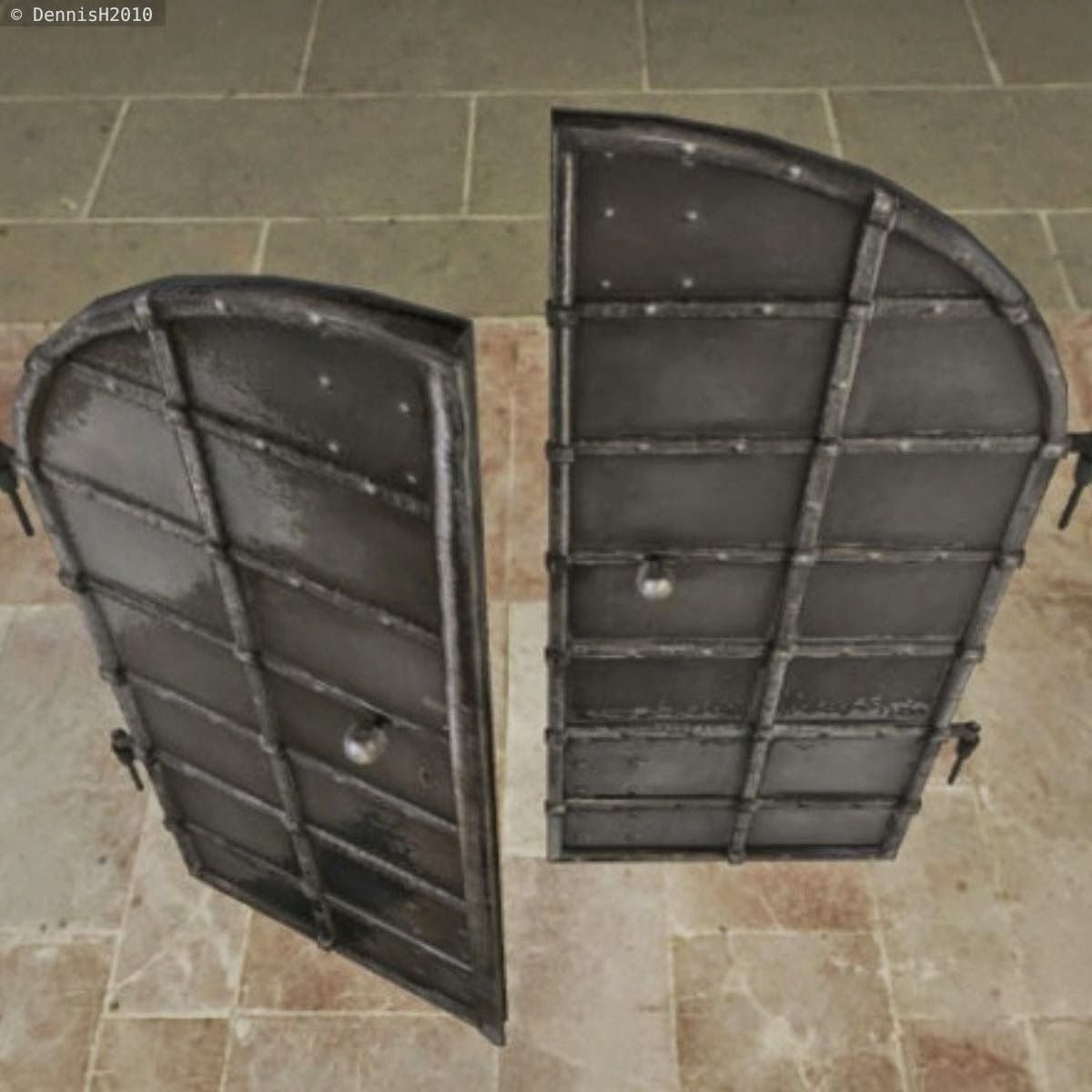 Basement Door Low-poly 3D model_19