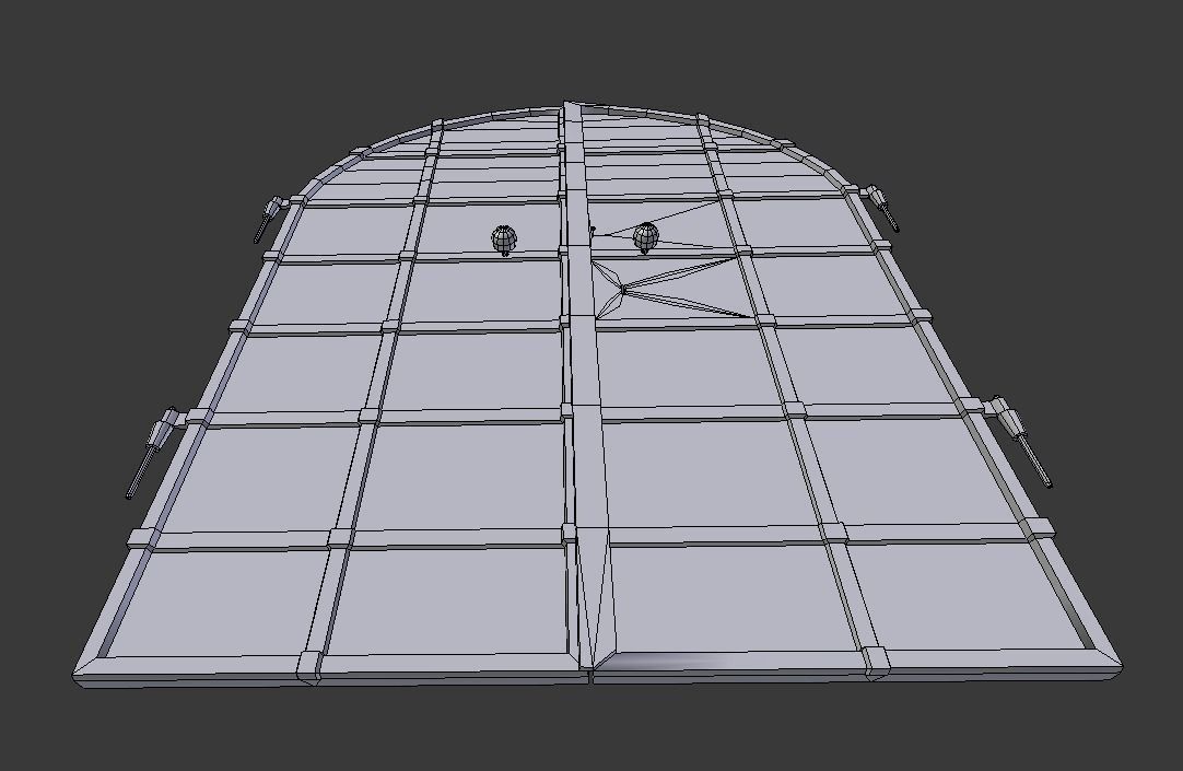 Basement Door Low-poly 3D model_14