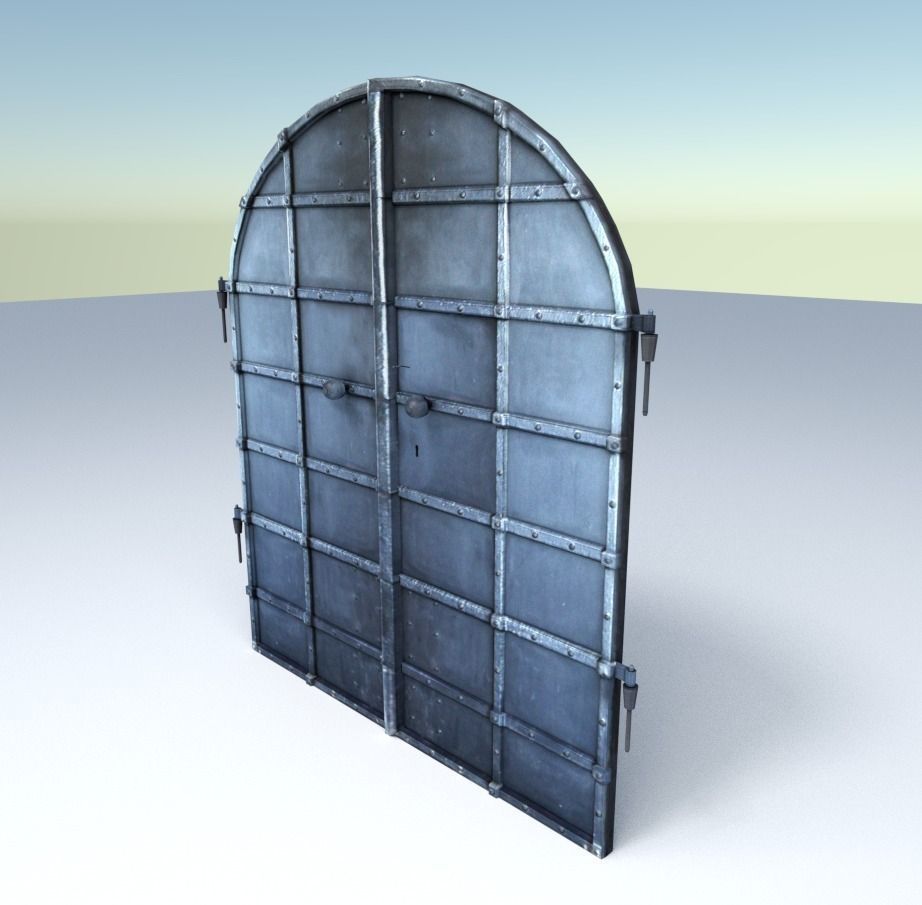 Basement Door Low-poly 3D model_17