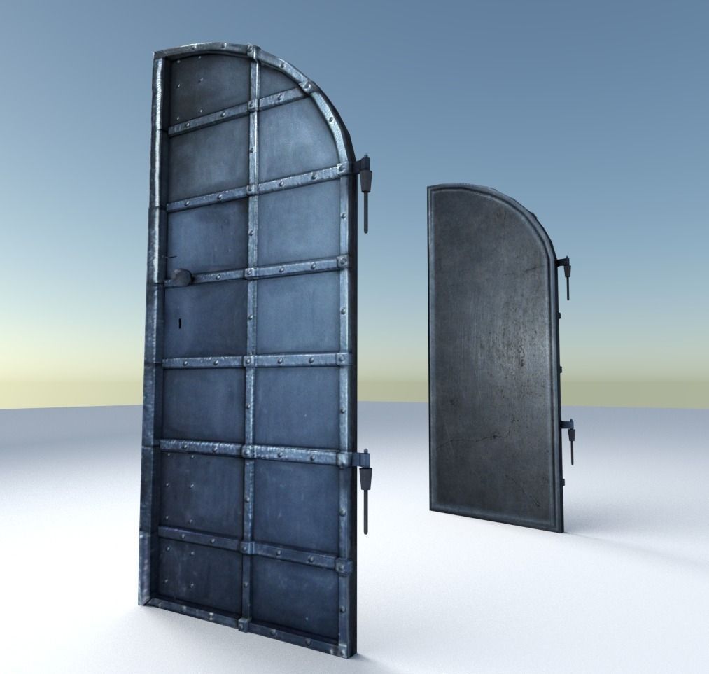 Basement Door Low-poly 3D model_8