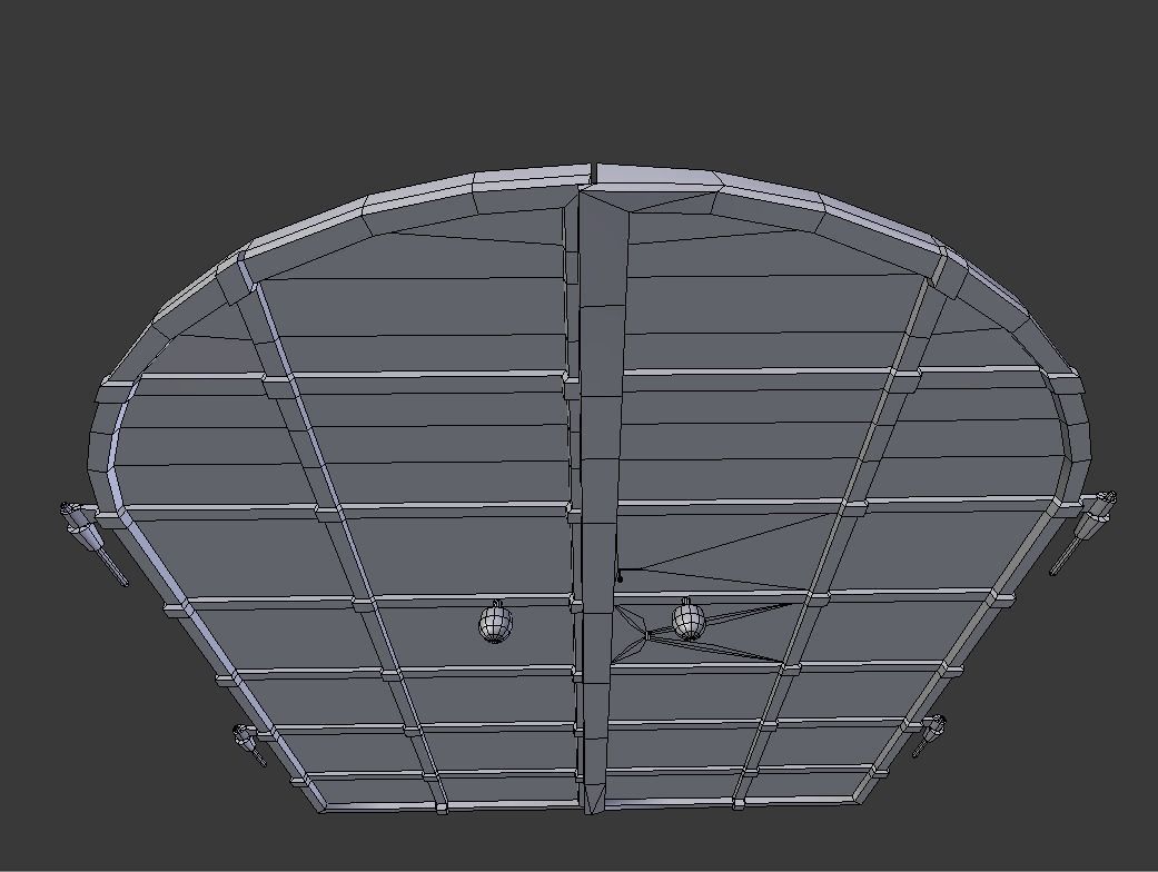 Basement Door Low-poly 3D model_13