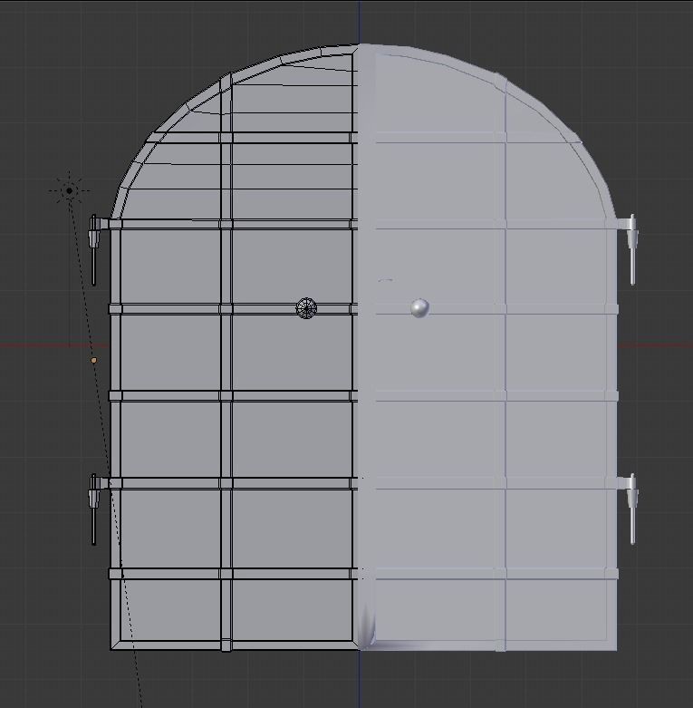 Basement Door Low-poly 3D model_12