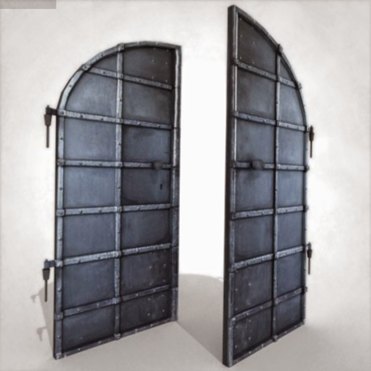 Basement Door Low-poly 3D model_7