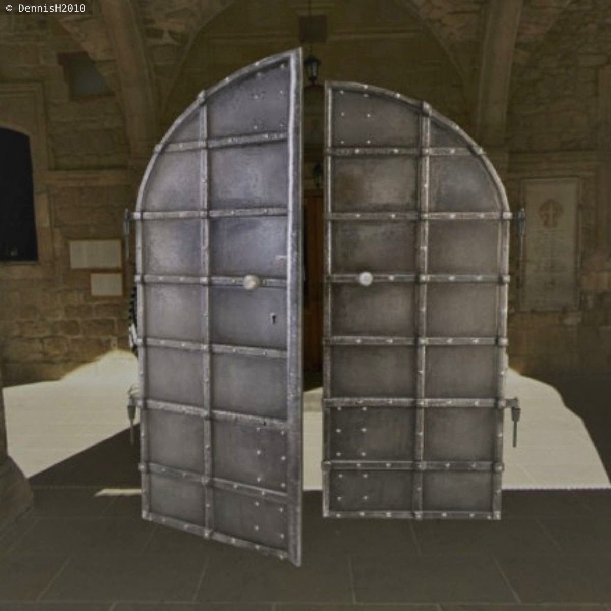 Basement Door Low-poly 3D model_20