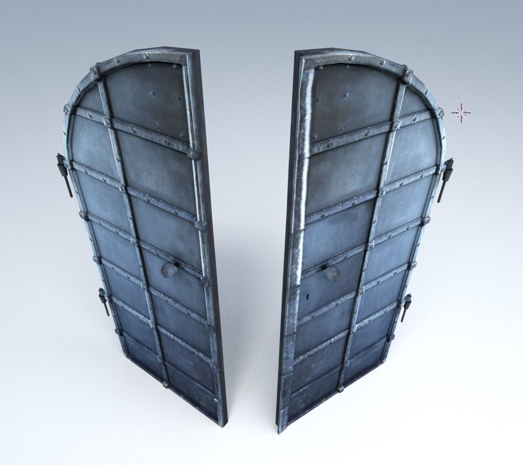 Basement Door Low-poly 3D model_0