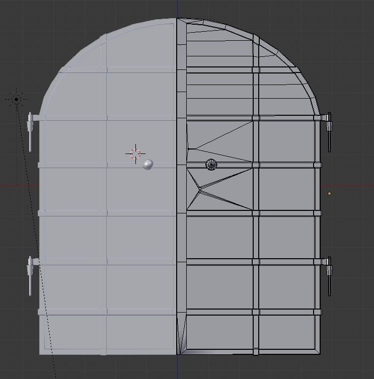 Basement Door Low-poly 3D model_11