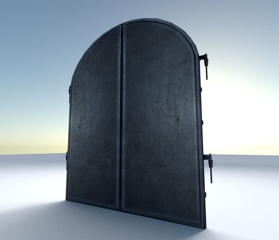 Basement Door Low-poly 3D model_18