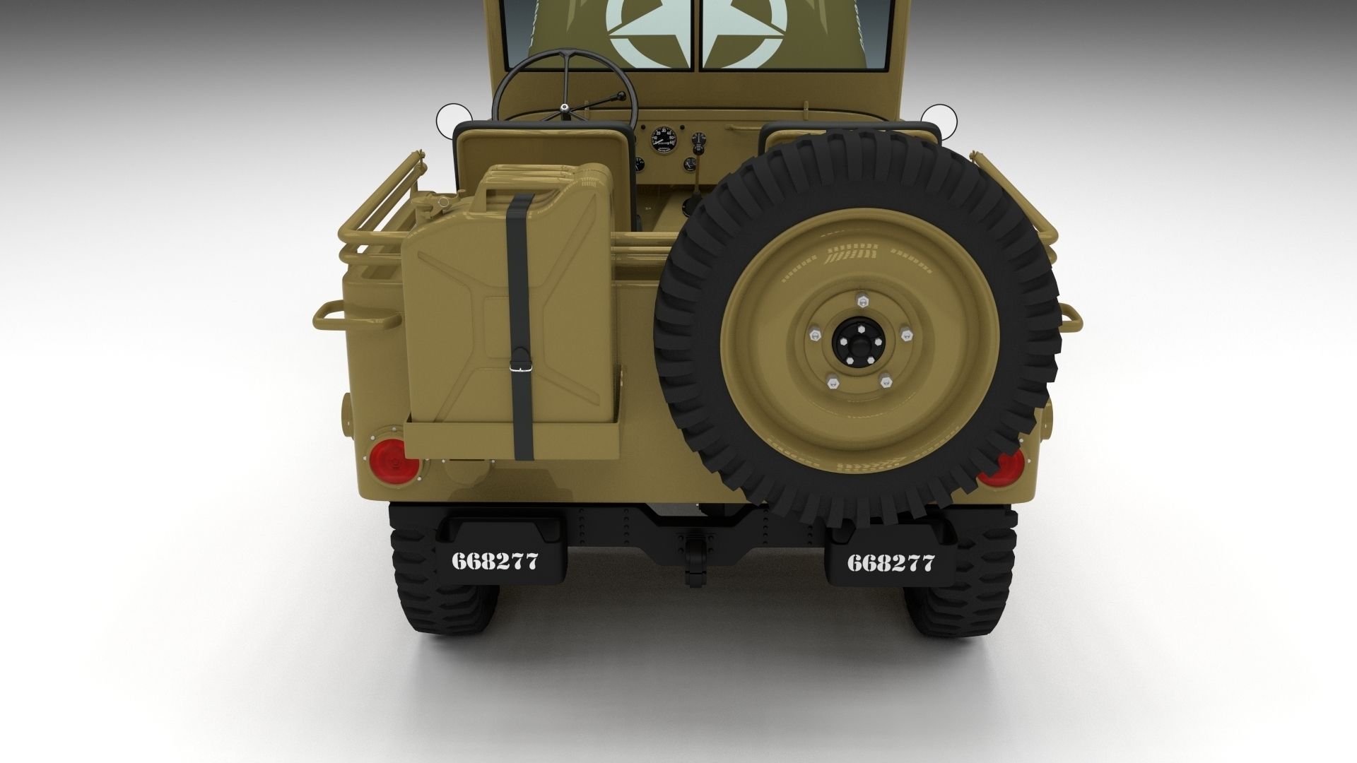 Full w chassis Jeep Willys MB Military Desert HDRI 3D model_60