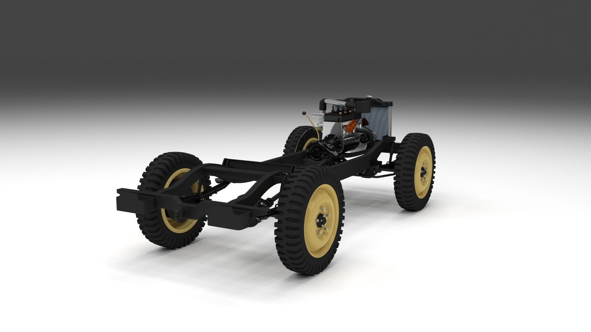 Full w chassis Jeep Willys MB Military Desert HDRI 3D model_71