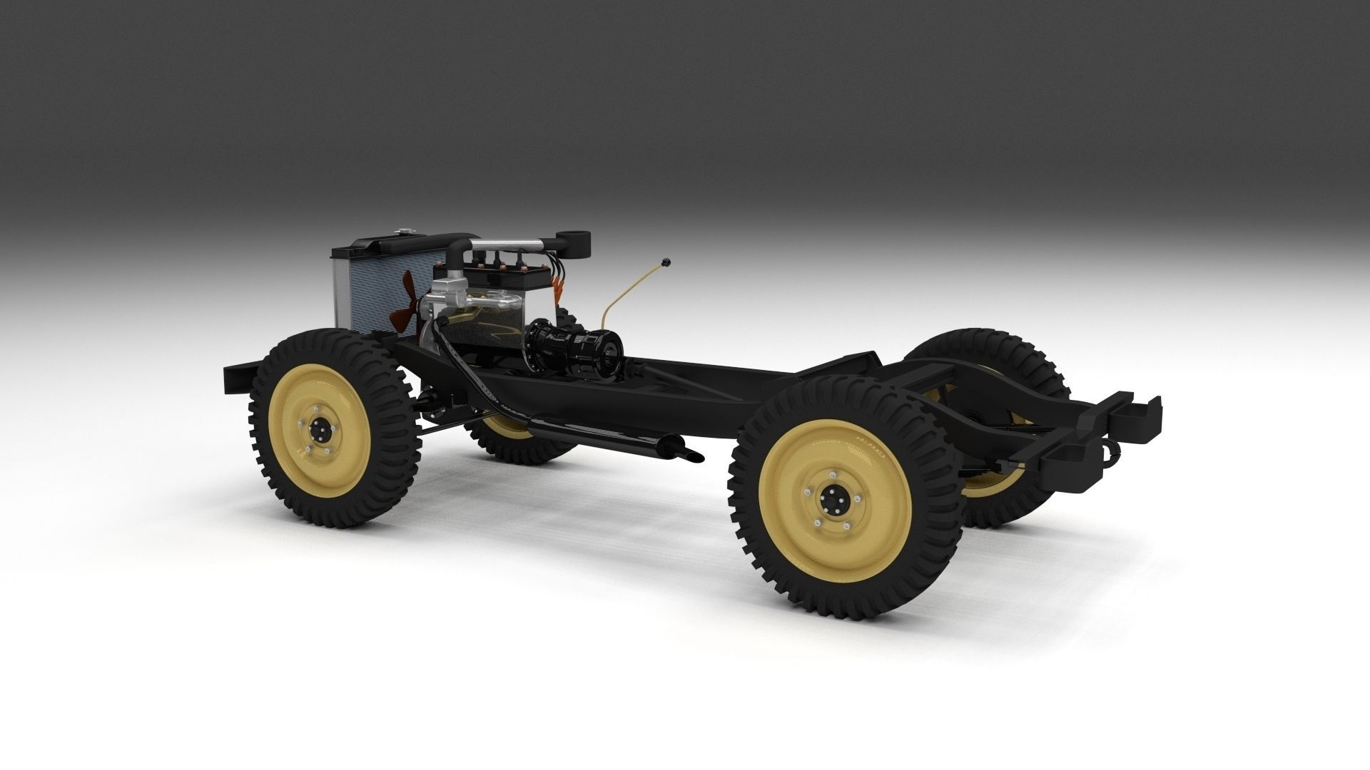 Full w chassis Jeep Willys MB Military Desert HDRI 3D model_50