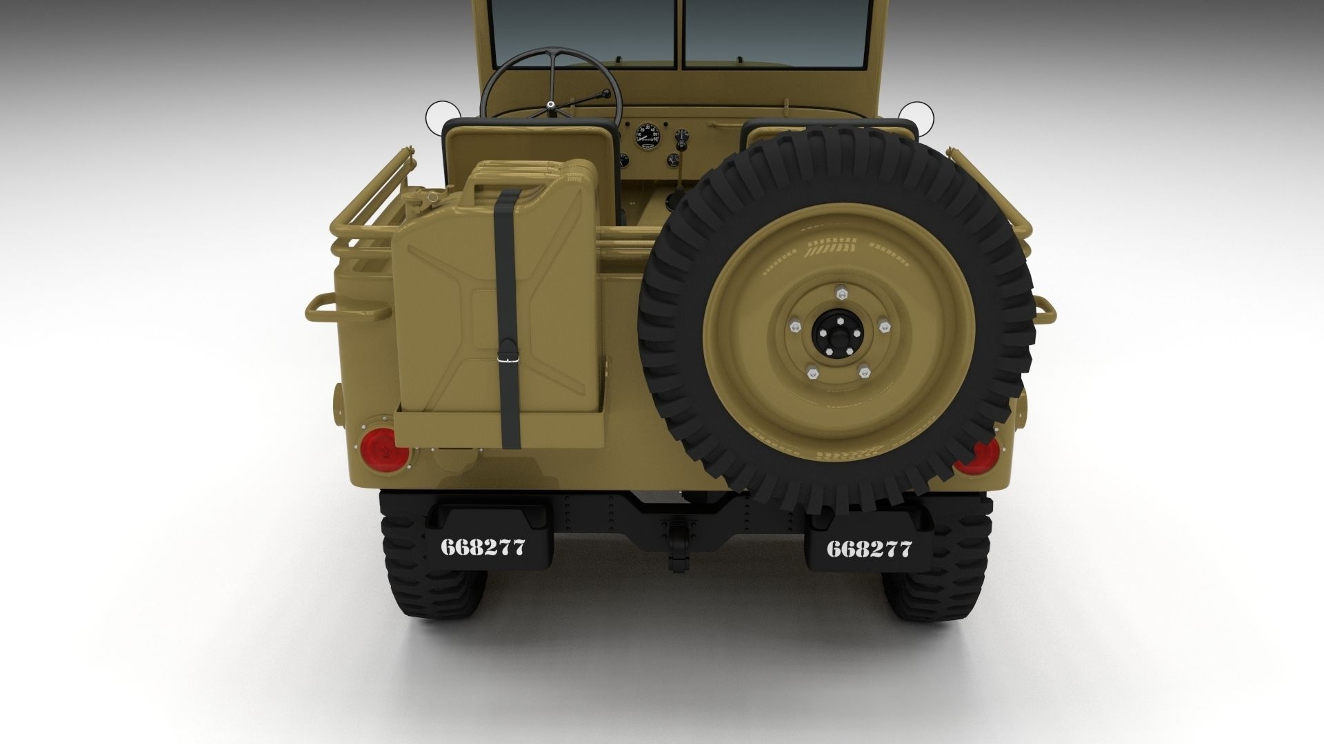 Full w chassis Jeep Willys MB Military Desert HDRI 3D model_18